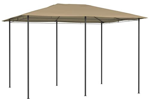 vidaXL Pavillon grau Taupe 3 x 4 x 2,6 m 160 g/m²