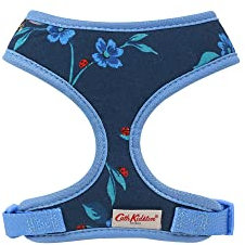 Pet Brands Cath Kidston Extra großes Hundegeschirr, kein Ziehen, verstellbares Geschirr, Blumendruck, atmungsaktiv, Größe XL, Blau