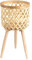Luckxing Blumentreppen Blumenständer Mit HolzBeinen Pflanzenständer Aus + Blumentopf Blumenhocker 2 In 1 Deko Wohnzimmer | Blumensäule Für Pflanzentopf Vase Garten
