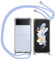 Anlxhj Funda con Cuerda para Samsung Galaxy Z Flip 4 5G, Carcasa Transparente Suave Silicona Case con Correa Colgante Ajustable Collar Correa de Cuello Cadena Cordón - Violeta