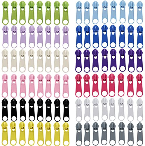DOITEM 96 Stück Buntes #3 Reißverschluss-Reparaturset Schieberegler 12 Farben Zur Verwendung In Näh Für Die Geldbörse, Hose, Jacken, Koffer, Kleidung, Gepäck, Rucksäcke
