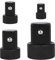 MIXPOWER 4PCS Low Profile Impact Sokcet Adapter Set, Chrome-Moly Steel, Adapter for Narrow Tight Area