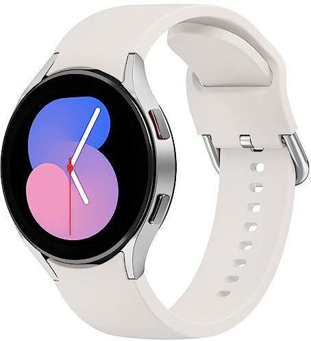 Tobfit Samsung Galaxy Watch 6/5/4 Armband - 20mm Silikon Sport Ersatzarmband für 40mm 44mm und Watch 5 Pro (Sternfarbe)
