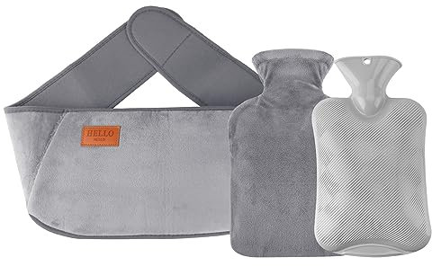 umorismo Abdomen Wearable Fluffy Hot Water Bottle with Soft Belt for Period Pain Relief, Neck, Shoulder, Legs, Back, Waist - Warm Winter Gift