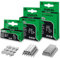 SYEONKOS Staples, 3,000 PCS for Staple Gun, Contains U-Type & Door-Type, Staples for Carpentry, Decoration, School Display Boards, Furniture Making, DIY