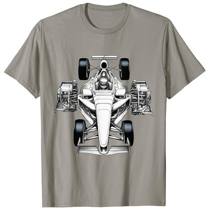 One Racing Formula car 2024 Grau Unisex T-Shirt, Klein, Sportlich, Winter, Klassisch, Crew-Ausschnitt, Kurze Ärmel, 100% Polyester, Imported, Formel-Rennwagen-Schematiker 2024 Formel-Rennsport T-Shirt