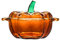 binsakao Bol en verre en forme de citrouille d'automne avec couvercle, passe au micro-ondes et au lave-vaisselle, bol à soupe en forme de citrouille avec poignée, bocal de rangement décoratif en forme