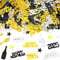 Konfetti Streudeko Silvester Deko 2025, 1000 Stück Silvester Streudeko Gold Schwarz, Glitzer Silvester Tischdeko Konfetti, Silvester Happy New Year Deko, Streudeko Silvester für Neujahr, Silvester