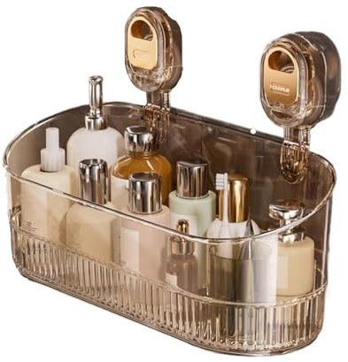 Ungtyb Portaoggetti a Ventosa, Scatola di Aspirazione Senza Trapano, Organizzatore per il Bagno, Portaoggetti per il Bagno Senza Trapano, Scatola portaoggetti a Ventosa Facile da Installare