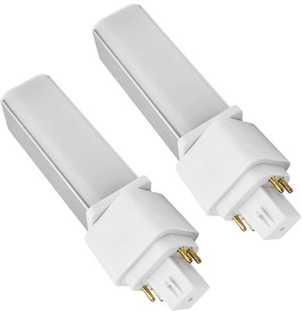 Qlee G24Q 4-Poligee LED-Glühbirne Nachrüstung Gx24Q LED Pl-C Einbauleuchte Ersatz Leuchtstoffröhre G24Q-1 13w G24Q-2 Gx24Q-3 660Lm 314°Drehen Einbauleuchte Grüne Glühbirne Kaltweiß Tageslicht 2er Pack