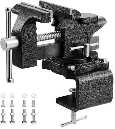 TEENO Tornillo de banco 4.5 6kg 113mm Tornillo de banco para trabajos pesados, fuerza de sujeción 2000kg,desmontable