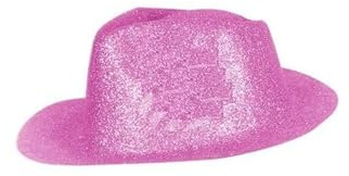 LP Divertissements Lot de 6 - Chapeau tribly en pvc à paillettes rose