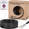 HB-DIGITAL Cavo di rete CAT 7 Outdoor per posa diretta a terra S/FTP AWG23/1 puro rame doppio rivestimento in PVC + LLDPE resistente ai raggi UV PoE 10 Gbit/s Ethernet per esterni - nero