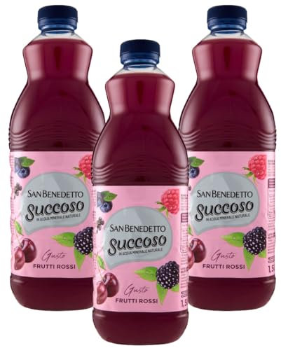 3X Succoso FRUTTI ROSSI gusto di Lampone, Amarena, Mirtillo, Mora, Limone ecc., Formato Batik, Succo di Frutta 1,5L (2025)