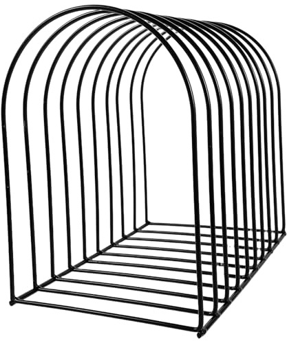 PartyKindom Organiseur de Bureau en Métal Noir Grand Format Étagère à Livres de Table Demi-Circulaire Porte-dossiers Robuste pour Stockage Fichiers Bureau et Trieur de Dossiers Compact Élève