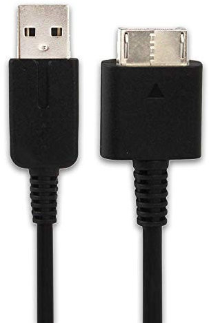 subtel Cavo USB 2.0 compatibile con Sony PS Vita (PCH-1000 / PCH-1004) / PS Vita (PCH-1100 / PCH-1104) ricarica per console controller con porta System Connector 1m in PVC nero