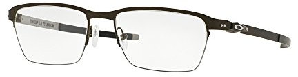 Oakley Mens Ox5099 Tincup 0.5 Ti Square Prescription Eyewear Frames, Powder Pewter/Demo Lens, 53 mm