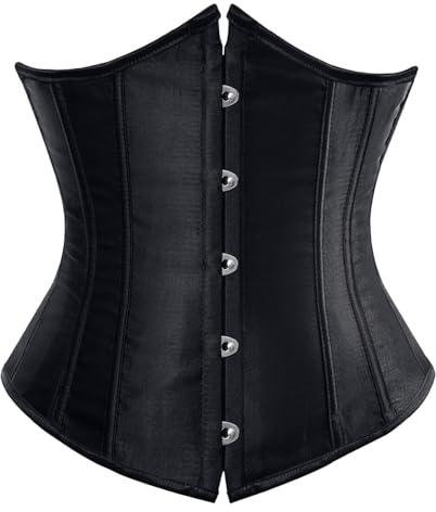 Zhitunemi Black Underbust Corset Top for Women,Pirate Costume Bodice 5XL