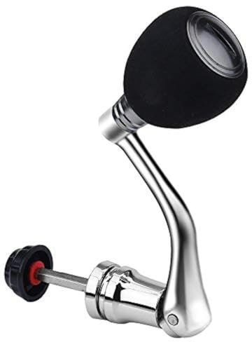 Daiwa Rolle 3000 Ersatzteil,Angel Kurbel,Ersatzkabel Angelrolle,Ersatzteile,Rolle Ersatz Metall Power Griff Griff Teil,Metall Rocker Arm Griff Angeln Reel Griff Grip (Silber 2000