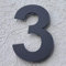 Numero civico acrilico antracite opaco 6 mm o 8 mm RAL: 7016 – Numero porta – Postale – Vetro acrilico