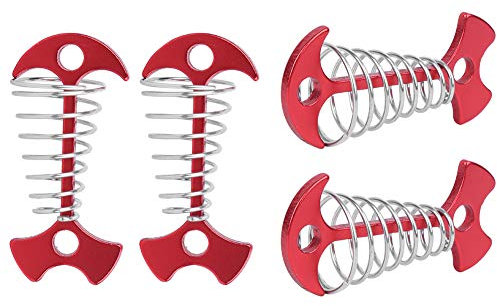Ground Anchor Pegs Langlebige Zeltstangen aus Aluminiumlegierung und Edelstahl mit Fischgräten für Camping-Wanderfischen 4PCs
