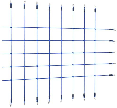 vidaXL Kletternetz Kletterseil Netz Strickleiter für Spielturm Klettergerüst Spielgeräte Kletterturm Knotennetz Seilnetz 200x150cm Blau