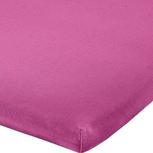 REDBEST Topper-Spannbettlaken Denver Elasthan-Jersey-Stretch Fuchsia Größe 180x200 cm - 200x200 cm - besonders weich und anschmiegsam, bügelfrei, mit Rundumgummi