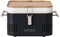 everdure by heston blumenthal Holzkohlegrill CUBE I mobiler Outdoor-Grill I tragbarer Gourmet-Grill mit porzellanemaillierter Grillwanne I hochwertiger Camping-Grill mit Stauraum & Schneidebrett