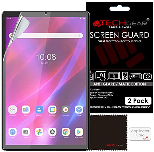 TECHGEAR [Pack of 2 Anti Glare/Matte Screen Protectors for Lenovo Tab K10 / Tab M10 Plus 2nd Gen 2020 (10.3) TB-X606 / TB-X6C6 Matte Screen Protector Covers + Screen Cleaning Cloth & Applicator