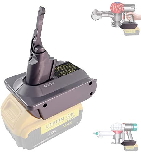 TPDL V8 Battery Adapter, for DeWalt 20V Battery Convert to for Dyson V8 Series Vacuum Cleaner Animal Fluffy Motorhead Vacuum Converter (Adapter only)