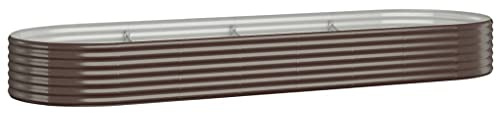vidaXL Hochbeet Verzinkter Stahl 322x100x36 cm Braun