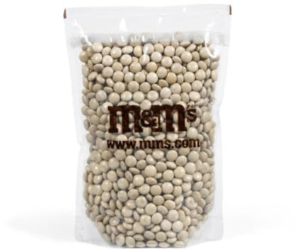 M&M'S mono couleur au chocolat au lait - Sachet vrac de 1,5kg de chocolats - Idée de DIY - Idéal pour mariage, fête d'anniversaire, buffet de bonbons, baptême, gender reveal (Crème)