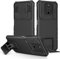 PANXIYUE Funda Xiaomi Redmi 8 / 8A, Carcasa Protección Deslizante para la Cámara, con 360 Grados Full Body Anti-Shock Anti-arañazos Case Protector Bumper Silicona y Armor Soporte Carcasa, Negro