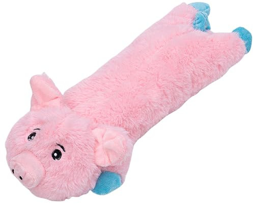 Plüsch Squeakey Hundespielzeug, Hundespielzeug für Große Hunde, Schwein Weiches Welpenspielzeug für Kleine Mittlere Große Hunde