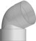 4Home&Garden | Bogen Rohrbogen 68° DN 60 | Kunststoff PVC Weiß | Dachrinnensystem 60 mm Typ250 Fallrohr DN 60