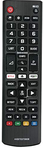 AKB75375608 Télécommande de rechange pour LG 49UK6450PLC 49UK6470PLC 50UK6410PLC 50UK6950PLB 55SK80 55SK8000PTA 55SK8000PVA 55UK64 55UK6400PLF 55UK5UK6400PLF 55UK6400PLF 6450PL. C 55UK6510PLB 55UK67