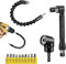 Winkelschrauber Aufsatz Set,Flexible Welle Bohrmaschine Bithalter,105° Winkelaufsatz für Akkuschrauber,1/4-Zoll Sechskantschaft 13PC Akkuschrauber Set für Bauarbeiter