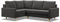 Mebligo - Ecksofa mit Schlaffunktion und Bettkasten Blank, Eckcouch mit Ottomane Links, Sofa L Form 223 x 172 x 88 cm, Couch Wohnzimmer, Ecke Sofa Wohnlandschaft, Schlafsofa - Grau