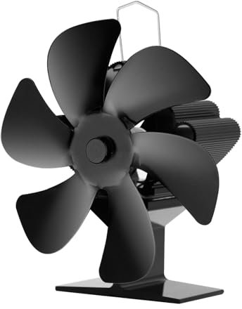 Kizaten Ventilateur Poele Bois,Ventilateur de Poele à 6 Pales,Silencieux Ventilateur Cheminée Alimenté à la Chaleur,Pas D'alimentation Électrique Pour Poêle à Bois/Cheminée/Gaz/Bûche