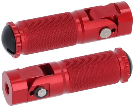 SET: Soziusfußrasten CNC gefräst & eloxiert (kurz) für Simson* S50, S51, S70 - rot