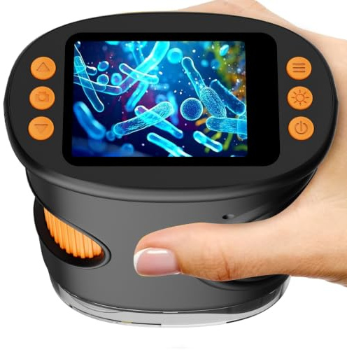 1000X Digital Handheld Microscope for Kids Portable Outdoor Toys & Gifts | 2.0 IPS Screen Magnifier, STEM Science Lab Magnifying Glass, Photo&Video Pocket Edu Toy for Boys & Girls Age 4-12, Black