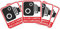 Indigos UG Aufkleber rot - schwarz Warnung Sicherheit Kamera Dash Cam Aufnahme Dashcam 60x51 mm 5 Stück JDM/ CCTV, Auto, Van, Truck, Taxi, Bus