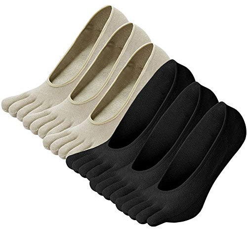 CaiDieNu Damen Kurze Bunte Sneaker-Zehensocken für Sport und Freizeit,geeignet für Zehenschuhe,Hochwertiger gekämmter Baumwollstoff und rückenfreies Design