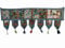 ICC valances for windows Toran Cotton Vintage Patchwork Door Hanging Valance Window Hand Embroidered Bohemian Decor Living Room Wall bedroom living room Home Handmade Decorations Grey 42 Inches