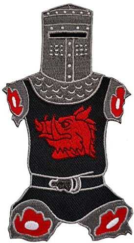 Pinsanity Funny Black Knight 'Just A Flesh Wound' Embroidered Iron-on Patch