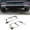 FFZ Parts Chrom Auspuff Blende Passend Für Mercedes Benz GLC GLE GLS V8 Look AMG Schwarz Matt GLC Facelift ab 2020- GLE V167 ab 2020- GLS X167 ab 2019