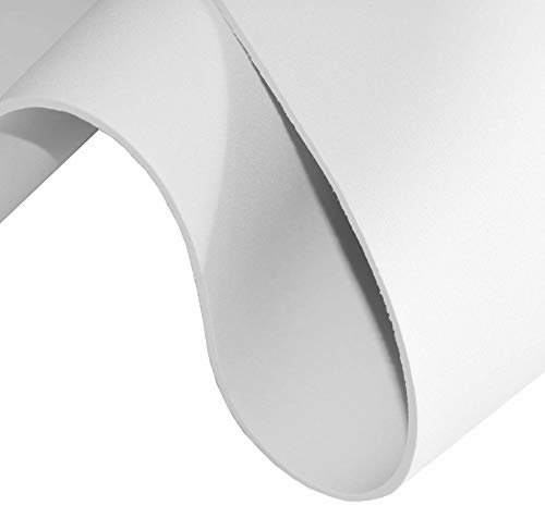 0,5m Neopren Stoff Doubleface 3mm Stretch 130cm breit Meterware in vielen tollen Farben!, Farbe:weiß-weiß