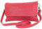 modamoda de T226 Damen Leder Clutch Umhängetasche Abendtasche Small handmade in Italy, Farbe:Rubinrot