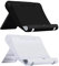 CUHZA Lot de 2 Supports de téléphone de Bureau réglables, Support de téléphone Pliable, Noir et Blanc, Compatible Smartphone