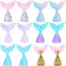 Morofme Meerjungfrau Schwanz Kuchen Cupcake Toppers 36pcs Acryl Mini Meerjungfrau Schwanz Figuren Meerjungfrau Kuchen Topper kleine Meerjungfrau Cupcake Dekorationen für Meerjungfrau unter dem Meer